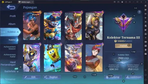 #220R | Leona Karina Grand, 3 Exquisite (Akai/Haya/Natalia), Dragon’s Maw Clint, Gaara Vale | 263 Skins | Instant Login