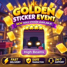 Monopoly GO | Golden Blitz | High Beams | 4 Star Gold Sticker | Fast Delivery