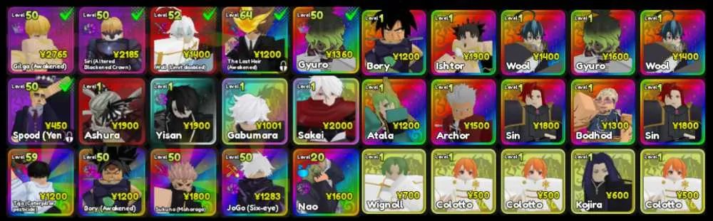 Anime Mysterious 19⭐ : Lv.34 : 3x Speed : Reroll 180x : 0.1% Gilga ...