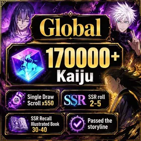 Global | Single Draw Scroll, Kaiju, SSR Recall Illustrated Book, SSR roll, The inspiration of death Mahito, Awakening Satoru Gojo, Suguru Geto