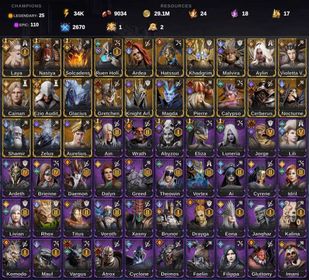 Solcadens ✨Nastya ✨Laya x2 ✨Ardea ✨10k Gems/11Lords/25Legend/114Epic/35.6k EN ✨Khadgrim ✨Malvira ✨Hatssut ✨Aylin ✨Violetta Vane ✨Magda