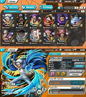 LVL 27 - HB 3 - 7 EX META 3 MAX - TRAFALGAR LAW MAX - MARSHALL V2 MAX - ZEPHRY MAX - SATURN - YAMATO - ROGER V1 V2 - SUPPORT 140 - BR589