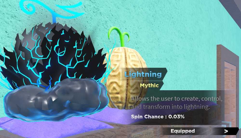 Fruit Battlegrounds Lightning Starter Account 690 Gems No