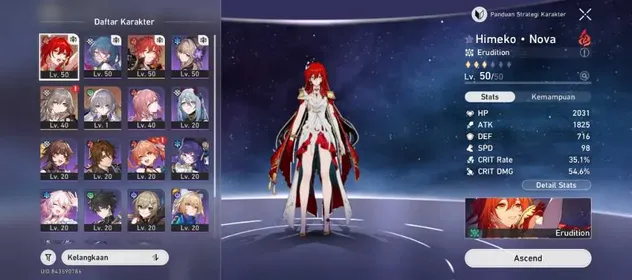 Asia | TL 38 | Himeko Nova Sign S2 + Himeko Sign | GCS 1 | Selector Collab Rate ON | Story Luofu | No Cheat | Username Unset Birthday Unset