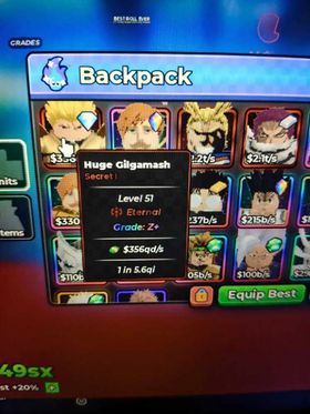 Anime Dice | Secret 356qd/s unit | upgrade Z+, Traits Eternal| Fast