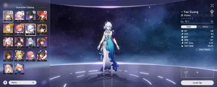ASIA | TL 4 | Female | Starter | Yao Guang + Sparxie + Sparkle + Gilgamesh + Danheng PT |Companion Spirit x2