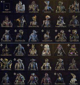 WF11 – MR23 Endgame Account | 58 Warframes, 40 Prime, 7K Platinum, 229 Weapons, Original Email