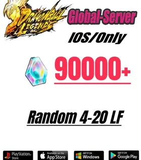 Global[IOS only] 90000+Chrono Crystal】+Random 4-20LF|Baidan ID | The plot has been completed | DragonBall Legends