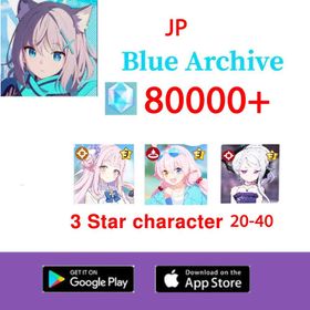 [JP]80000+Gems|10 Scrolls X80|20-40 Random 3-Star Characters+(limited) Mika +(swimsuit) Hoshino+Hina (Dress)+2-5 limited heroes | Fast Shipping