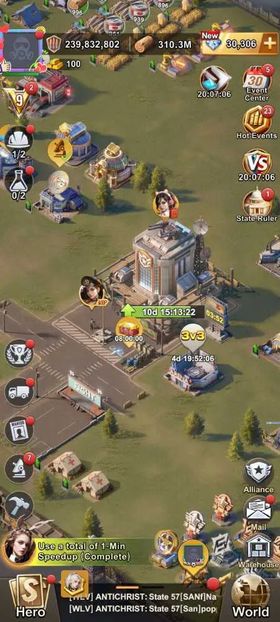 LZ066 | All Platform | 266M Peak Power | State 58 | HQ 34 To 35  | VIP 9 | 14 S & 1 SS Heroes | 142M Squad | 30K Gems
