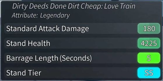 D4C : Love Train (D4C LT) Legendary | Stand Upright Rebooted