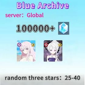 Global|Swimsuit Mika + Formal Hina + 3~8 Random Limited Characters|diamonds：100000+|random three stars：25-40|Fast delivey