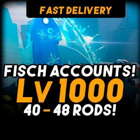 Fisch accounts Lv 1000 - 1500 | 🎣  | ✅ Unverified - No Green Hat | Roblox