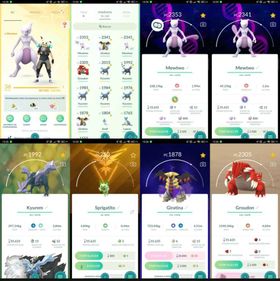 POKEMON GO LVL 36 | 4 KYUREM | SHINY KYUREM | 2 MEWTWO | 2 GIRATINA | AZELF | GROUDON Q272