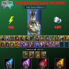Starter with Ankora + Shards : 179 Ancient, 36 Void, 27 Primal, 4 Sacred | Ninja + 20 Login Legendary | Mine max