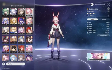[Asia] TL 70 Evanecsia - Yao Guang - E2 Castorice - E1 tribbie  - Cyrene - E1 robin  - E1 aglaea - E1 feixiao - Evernight - sunday etc.