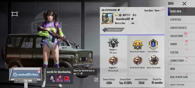 A190|LV 49|5 TITLE|23 SET (1 MYTHIC)|22 WEAPON|PANDA DARLING-AUG|BLOOD OATH-M416|DOODLE SHOTER-HONEY BADGER|CANDY RIPPLE-WIN94|PLATINUM ASIA C9S31|13 EMOTE|