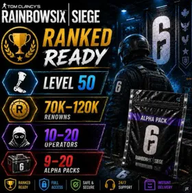 🧑‍💻 PC / STEAM / XBOX 🎖️ Ranked Ready Level 50 💵 70K -120K Renowns 🥷 10-20 Operators 🗂️ 9-20 Alpha Packs 🏎️ Instant Delivery