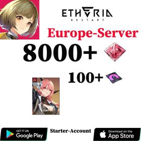 [Europe Server]💎8000+Hydra Crystal+Lian+Anima prototype×100+Account Story 3-1/Etheria: Restart