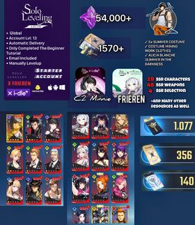 #s012 | Global | 1570+ Draw Tickets + 54,000 Essence Stones+Frieren+C2 Minnie(I-
