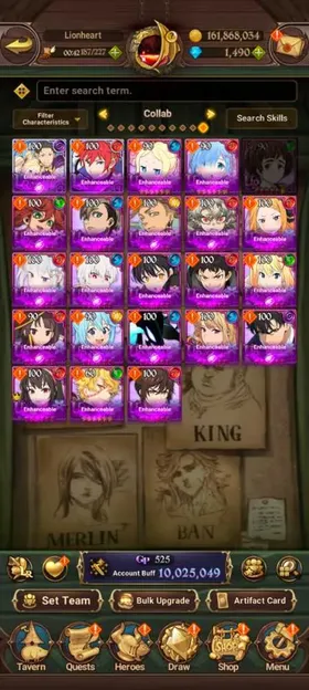 Asia, 1.538💎10 Million buff,  12LR + 15UR + 23 collab chars, Collab Gachiakuta + Rezero + Fire Force + Solev + Tower of God + Stranger Thing UR : Newest UR Meliodas LR 2/6 + Salos + MerlinEscanor + Tristan 4/6 + Skuld 3/6 + Oppreasor Demon King + KingDiane 2/6 + Mael + EliMeli + Lancelot 4/6 + Thor + Sabunak + Gowther + Arthur + King Demon Meliodas 2/6