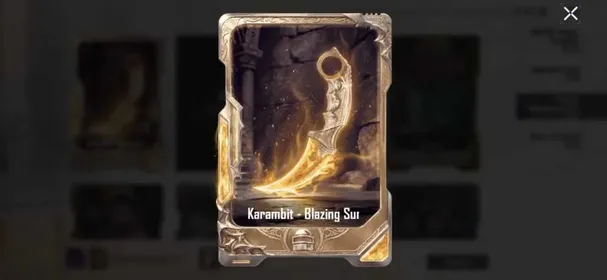 🎴 KARAMBIT - Blazing Sun Knife Skin🎴 Instant Delivery