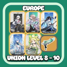 【Europe】Zani + Lynae + Yangyang Xuanling + Qingxiao + Verina + Spectrum Blaster | UL 8-10 | Login By Microsoft Email | Full Access