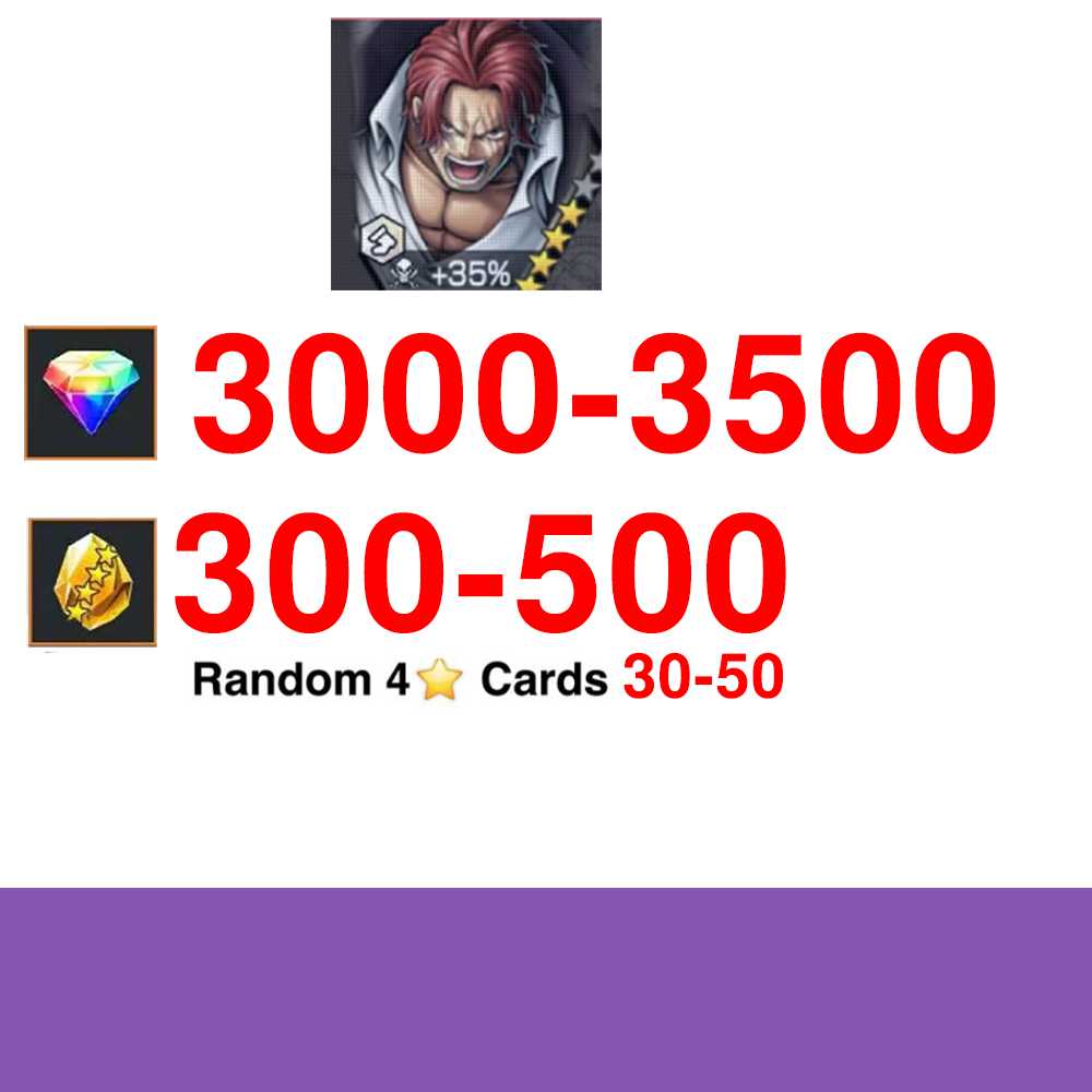 Global [Android/Only]3000-3500RD][300-500GF]4KAMUSARI SHANKS[100% Safe ...