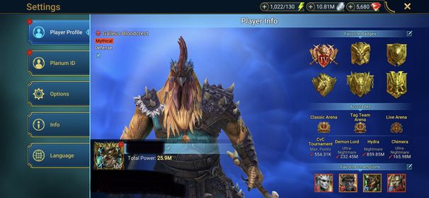 [7 Mythical Champions][25.9M] + 219 LEGENDARY (Marius(6*),Leonardo(6*)+Donnie+Mich(5*),Acrizia+Gnut x3,Arb(6*) 448,Warlord(6*),Titus(5*),Queen of Hearts(5*),Taras,Tormin(5*),Lamasu,SG,Krisk x2,Lyssa(6*)...) + 1k UNM + 1k NM HYDRA + 25 SD/25 SHOGUN AUTO