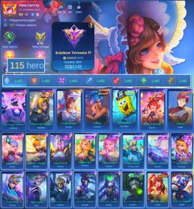 HERO 115 SKIN 222 | EMBLEM ALL MAX| COLECTOR NATALIA| LUCKBOX URANUS| VALE GARA| EPIC GUSION| HERO GOOD| SKIN GOOD| INSTANT DELIVERY