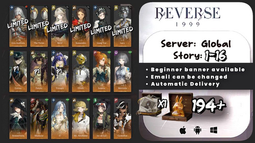Global | Lvl 3 | 6 ☆: 194 Unilog+ The Twins+ Ezio Auditore+Kassandra+Lucy+Nautika+Beryl+Liang Yue+13x6☆    | ST1-16 | Novice Banner available | #r020