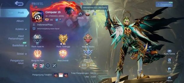 EMBLEM MAX HERO MAX SKIN 232 EX GLORY PRIME GRANGER LUCKY BOX KIMMY ZILONG LIGHBORN GRANGER
