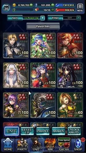 GLOBAL|Rank 20|101K Crys|Mushoku Tensei & BF [Tilith,Vargas,Rudeus G]|Top Tier Unit [SM Sera,G Lilaha,etc]| 2LR 31SSR Ark|LC1583