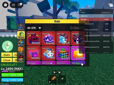 ID 634:Level 2800+God+ Yeti Mammoth Gravity Venom Spirit Shadow Inven|Unverified Account|Auto Delivery|Blox Fruits