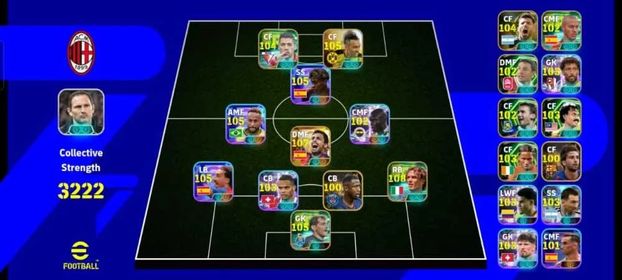 STERNGTH 3222+💥ONLY KONAMI✅ PAOLO MALDINI 109🔥RODRI 107🔥NEYMAR JR BLITZ 105🔥LAMINE YAMAL 105 🔥MARC CUCURELLA 105🔥P. E. AUBAMEYANG 105 🔥VOZINHA104🔥N'GOLO KANTE 102🔥IKER CASILLAS 105🔥LUIS SUÁREZ BLITZ  105🔥THIAGO ALCANTARA 102🔥 SERGIO AGÜERO BLITZ  105 🔥DIDIER DROGBA 104🔥 🔥BEST BALANCE I'd 🔥 🔥TOP PAID ALL+Ads on🔥