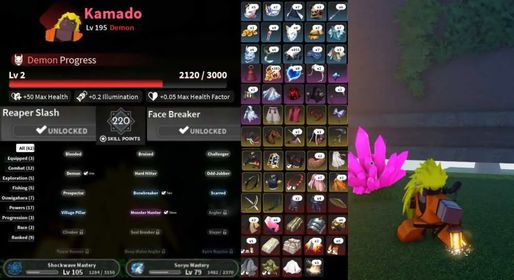 MIDGAME Slayers 2 Level 195 | Kamado Clan | Demon Race | Unverified | Instant Delivery [RBLx137]