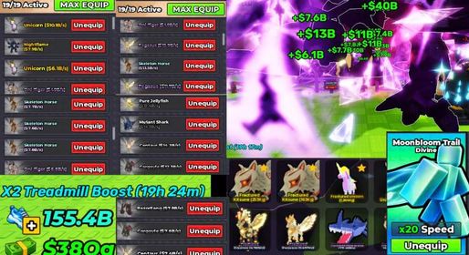 Steal An Egg | 224B/s Money - 155B Speed | Max Trail and Treadmill | Unverified | Instant Delivery [RBLx129]