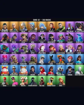 52 Skins Aura ⭐️ Polarity ⭐️ Stray ⭐️ Helsie ⭐️ SHADOW Enforcer ⭐️ The Ageless ⭐️ Spider-Gwen ⭐️ Recon Expert ⭐️ Driver ⭐️ Skully Sceptre ⭐️ Azuki ⭐️ Mina Park ⭐️ Sentinel ⭐️ Highwire ⭐️ Chigusa ⭐️ Red Jade ⭐️ Megumi ⭐️ Birdie ⭐️ Yuki ⭐️ m246229341