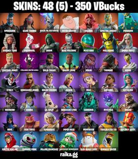 [PC/PSN/XBOX] 48 skins | Emma Frost | Mysterio | War Machine | Captain Jones | Doom | Hunter Kafka | Peter Griffin | Khaby Lame | Solid Snake | Ahsoka Tano #384