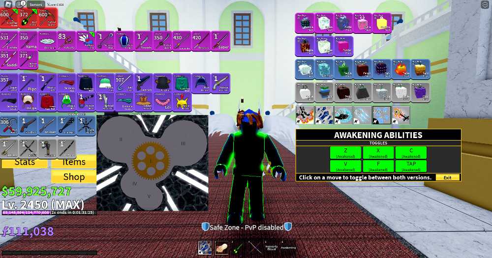 Blox Fruits Awaken Dough Angel V4 GodHuman CDKHSSG 59M Beli