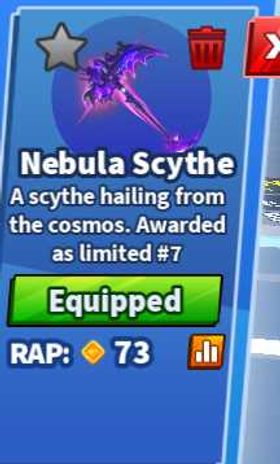 Limited Nebula scythe for only 13$ | Blade ball