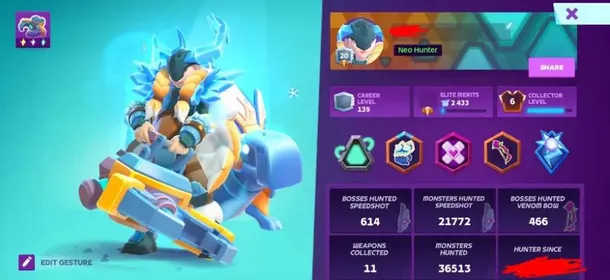 MOCO CAREER LEVEL 139✅COLLECTOR LEVEL 6✅11 WEAPONS COLLECTED✅SPECIAL SKINS✅FULL ACCESS✅SUPERCELL ID