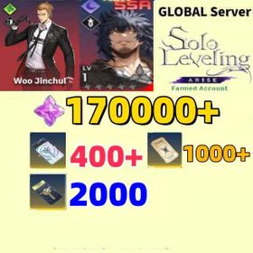 Global server|170000-180000 Essence Stones+[Custom Draw Ticket：1900-2000 +Rate Up Draw Ticket：450-500]+Random 2-4 SSR characters or weapons Woo Jinchul Sung Il-Hwan ...|Include: 20 SSR Hunter+50 SSR weapons|1000-1200 Weapon Custom Draw Ticket|+Initial Account Only completed the beginner tutorial| Fast and secure delivery|IOS/Android/PC| Solo Leveling: Arise