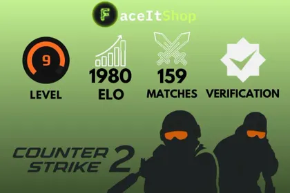 ☀️🏝️ SUMMER SALE - 10% 🏝️☀️9 LVL FACEIT✅1980 ELO✅159 MATCHES✅|VERIFICATION|