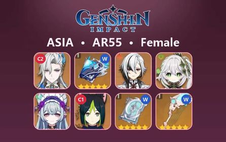 Asia|AR55|Neuvillette C2 +Sign|+ Arlecchino|+ Nahida|+ Yumemizuki Mizuki|+ Tighnari C1 | See description for details.#gb8