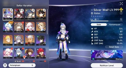 Asia TL 10 | Female | Silver Wolf Lv 999 Eidolon 1 + LC Sign Welcome to the Cosmic City | Full accsess | Fast Delivery |