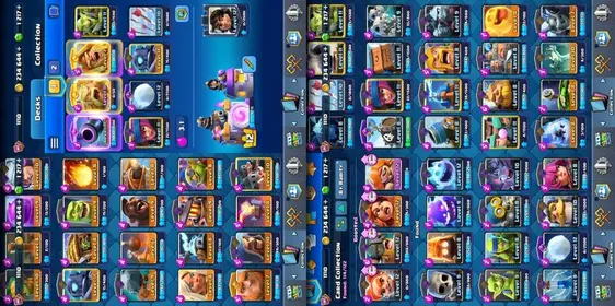 KT 11 | Evolutions 4 | Card Level 12 = 1 | Heroes Giant And Barbarian Barrel | Trophies 6740 | Accounts Clash Royale