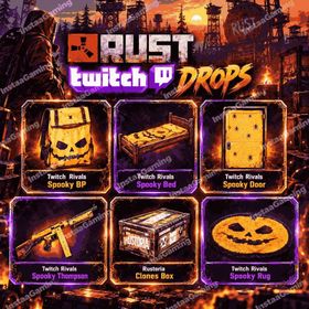 Rust | Twitch Drops | 6 Rewards | Twitch Rivals Halloween Items & Skins