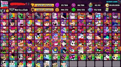 106 brawlers⭐️114k trophies 🏆 402 skins - 88 maxed brawlers