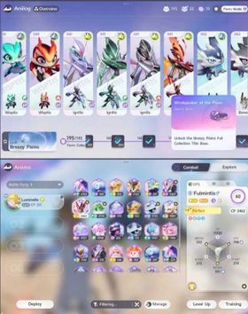 ANI145 – High-End Endgame Account | 195/195 Aniimo Completed, 31 Prismana, 147 Perfect Aniimo